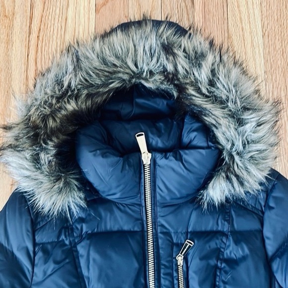 Michael Kors navy long puffer jacket women’s size XS - Picture 3 of 10